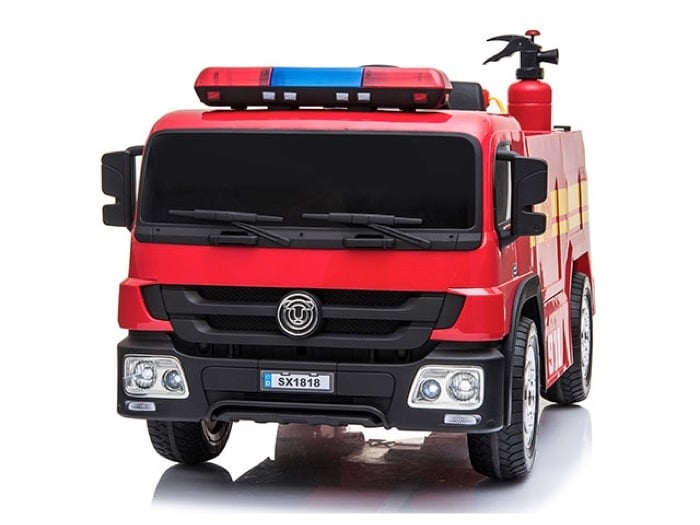 Brandweer Accu Auto, 12 volt elektrische kinderauto met veel accessoires!